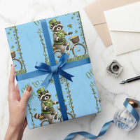 Funny Irish Raccoon Driver Wrapping Paper Roll Off To Start The Shenanigans