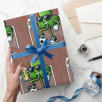 Funny Irish Shamrock Dabbing Soccer Wrapping Paper Roll St Patricks Day