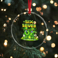 Funny Irish St Patricks Day 67 Crystal Glass Ornament Six Seven Brainrot Italian Gaming 6 7 Meme Gen Alpha Slang