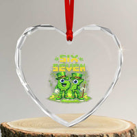 Funny Irish St Patricks Day 67 Heart Crystal Glass Ornament Six Seven Brainrot Italian Gaming 6 7 Meme Gen Alpha Slang