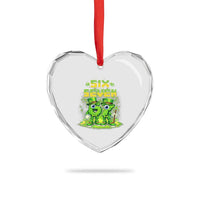 Funny Irish St Patricks Day 67 Heart Crystal Glass Ornament Six Seven Brainrot Italian Gaming 6 7 Meme Gen Alpha Slang