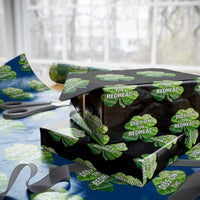 Funny Irish St Patricks Day Dibs On The Redhead Wrapping Paper Roll Retro Vintage Lucky Shamrock