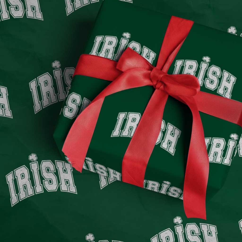 Funny Irish St Patricks Day Distressed Shamrock Ireland Pride Wrapping Paper Roll
