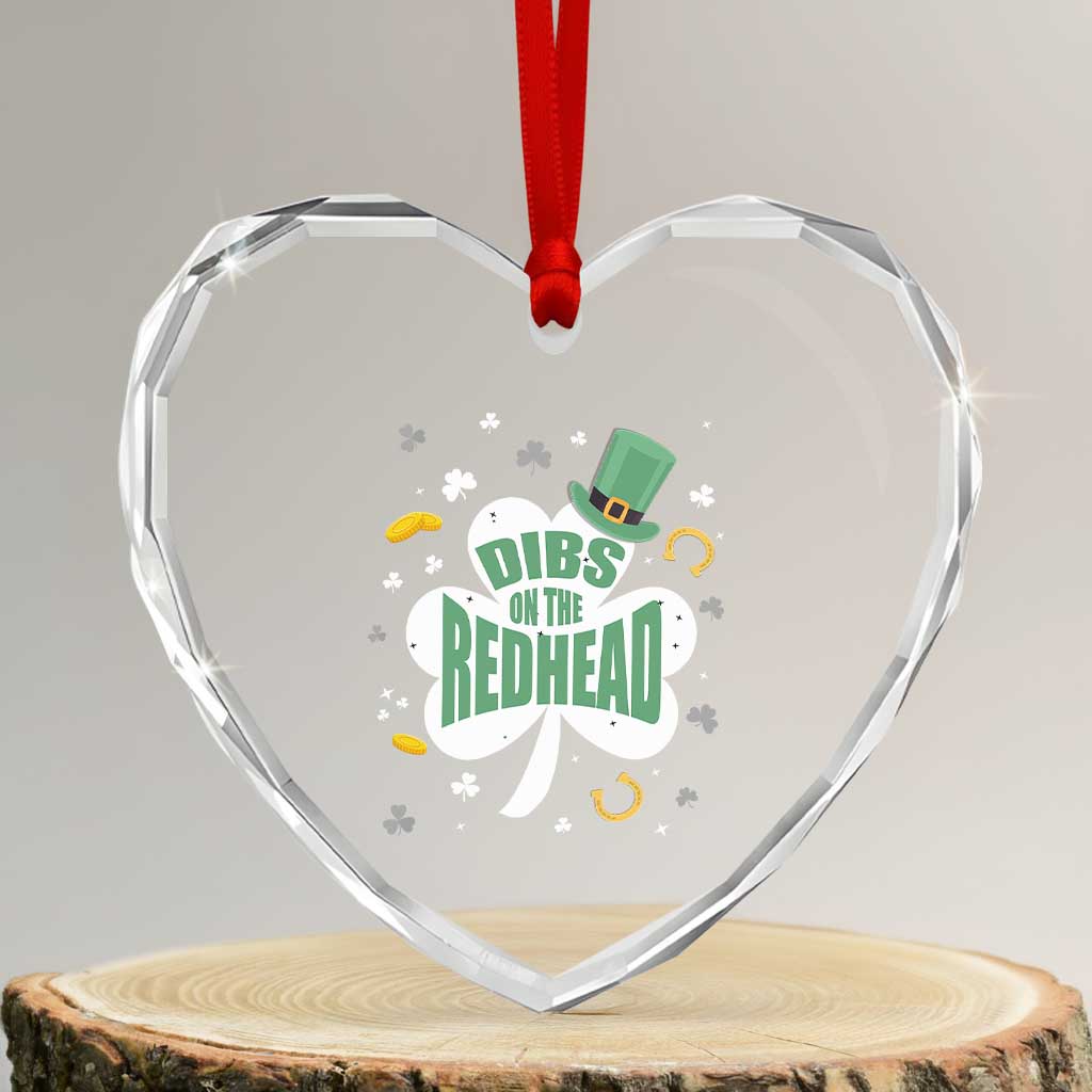 Funny Irish St Patricks Day Heart Crystal Glass Ornament Prone To Shenanigans - Wonder Print Shop
