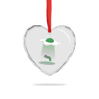 Funny Irish St Patricks Day Heart Crystal Glass Ornament UFO Egg Bacon Abduction Funny