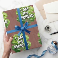 Funny Irish St Patricks Day Im The Redhead Wrapping Paper Roll Retro Vintage Lucky Shamrock