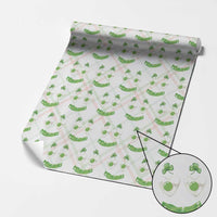 Funny Irish St Patricks Day Shamrock Wrapping Paper Roll Green Eggs Smile Brunch Breakfast