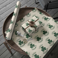 Funny Irish St Patricks Day Shamrock Wrapping Paper Roll Lucky Charmer