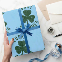 Funny Irish St Patricks Day Shamrock Wrapping Paper Roll Lucky Charmer