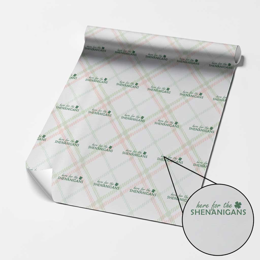 Funny Irish St Patricks Day Wrapping Paper Roll Here For The Shenanigan Shamrock