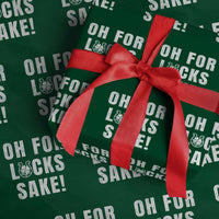 Funny Irish St Patricks Day Wrapping Paper Roll Oh For Lucks Sake Shamrock