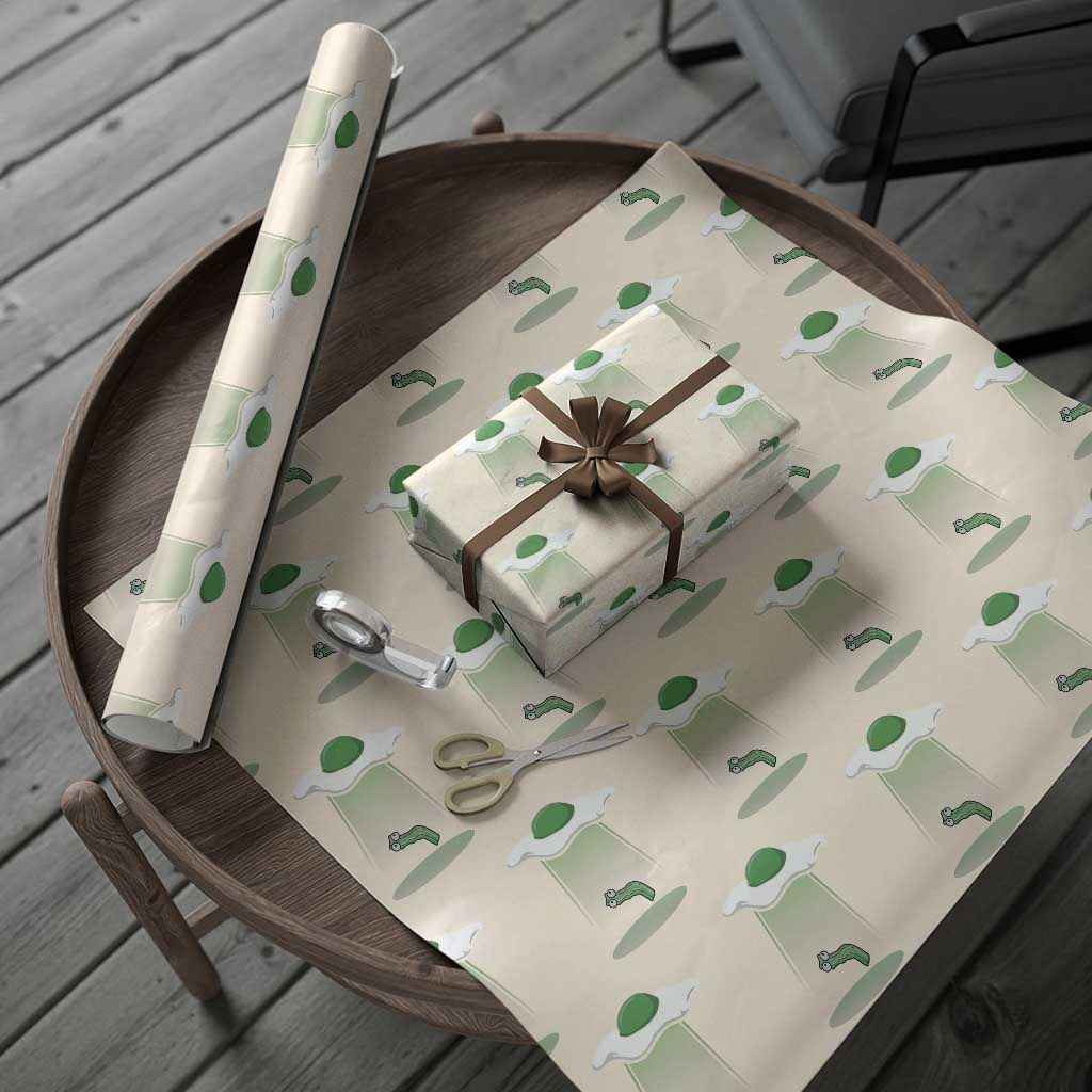 Funny Irish St Patricks Day Wrapping Paper Roll UFO Egg Bacon Abduction Funny