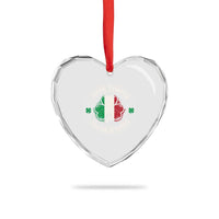 Funny Irish Temper Italian Attitude Heart Crystal Glass Ornament Irish Italian Pride Vintage Shamrock