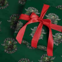 Funny Irish Viking Wrapping Paper Roll Vintage Shamrock Celtic Viking Skull - Wonder Print Shop