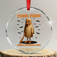 Funny Italian Brainrot Halloween Crystal Glass Ornament Tung Tung Tung Sahur Meme - Wonder Print Shop