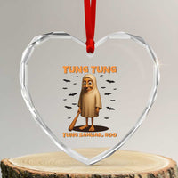 Funny Italian Brainrot Halloween Heart Crystal Glass Ornament Tung Tung Tung Sahur Meme - Wonder Print Shop