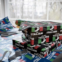 Funny Italian Wrapping Paper Roll Im Not Yelling Im Italian Italy Flag - Wonder Print Shop