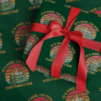 Funny It's Fine I'm Everything Is Fine 2024 Wrapping Paper Roll Cute Vintage Lil Dumpster Fire - Wonder Print Shop