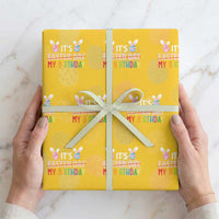 Funny It's My Birthday Easter Day Wrapping Paper Roll Rabbit Eggs