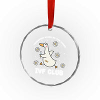 Funny IVF Crystal Glass Ornament Triggered Goose On The Loose Infertility Support Gift - Wonder Print Shop