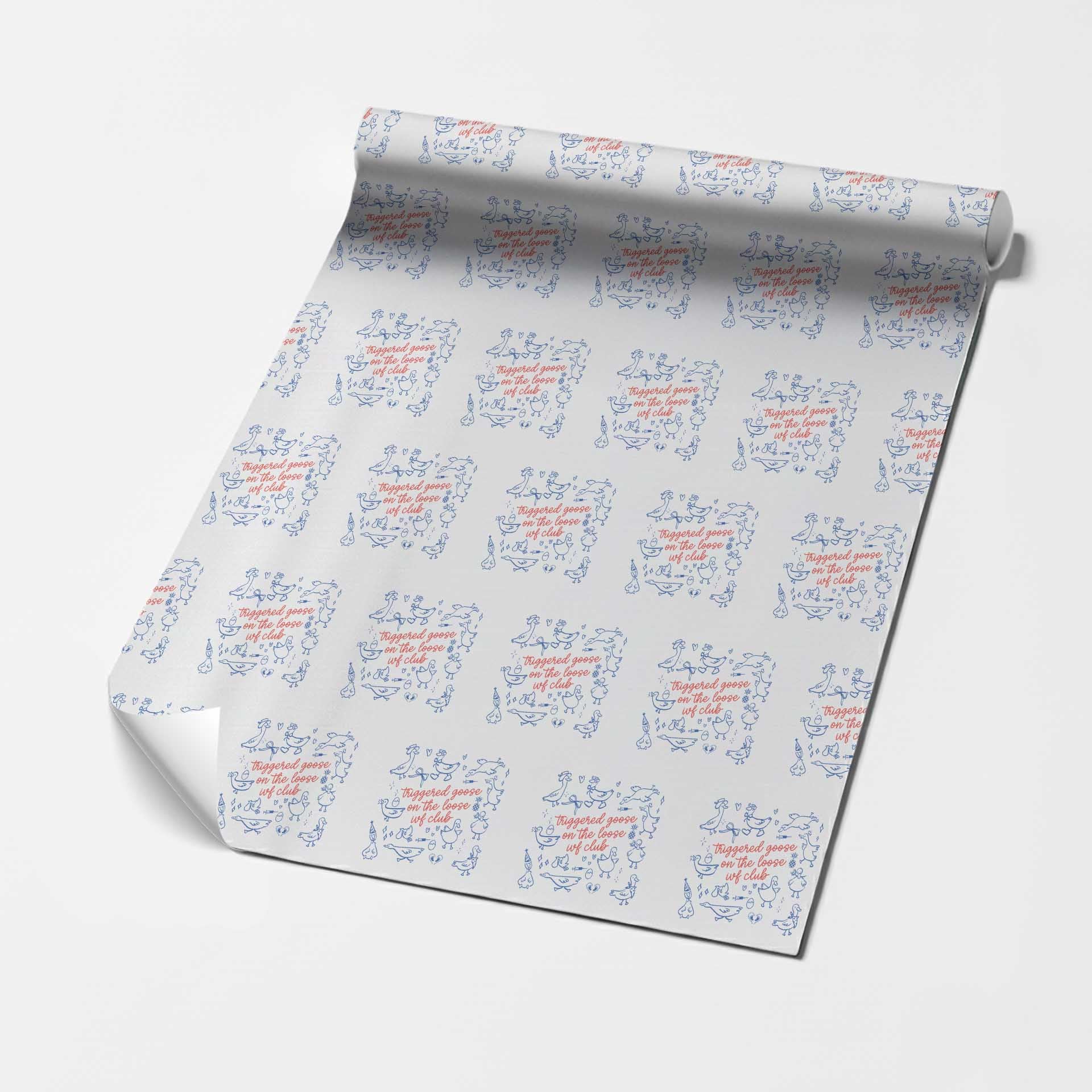 Funny IVF Wrapping Paper Roll Triggered Goose On The Loose Infertility Support - Wonder Print Shop