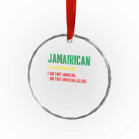 Funny Jamaican American Crystal Glass Ornament Retro Jamairican Roots - Wonder Print Shop