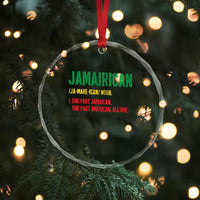 Funny Jamaican American Crystal Glass Ornament Retro Jamairican Roots - Wonder Print Shop