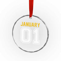 Funny January 01 New Years Eve Party Crystal Glass Ornament - Wonder Print Shop