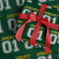Funny January 01 New Years Eve Party Wrapping Paper Roll - Wonder Print Shop