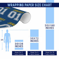 Funny January 01 New Years Eve Party Wrapping Paper Roll - Wonder Print Shop