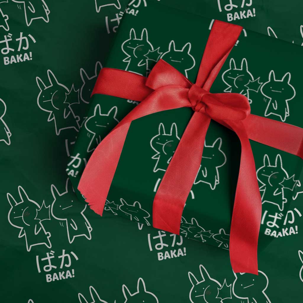 Funny Japanese Baka Wrapping Paper Roll Foolish Humorous Dumb Sarcasm Anime Manga Otaku
