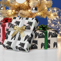 Funny Japanese Black Cat Is Watching You Wrapping Paper Roll Cat Lover