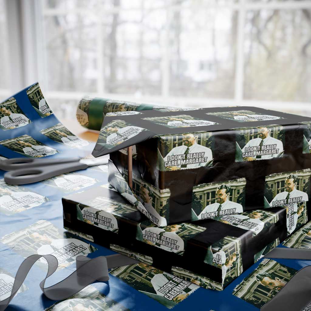Funny JD Vance Interview Meme Wrapping Paper Roll I Don't Really Care Margaret - Wonder Print Shop