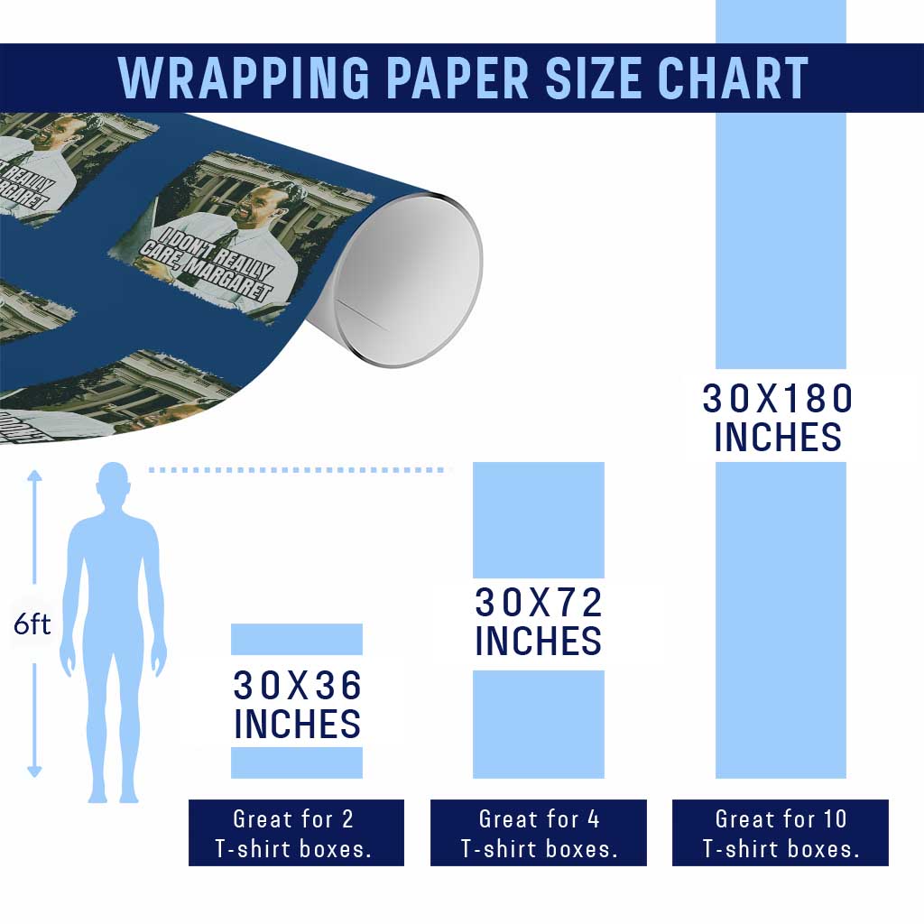 Funny JD Vance Interview Meme Wrapping Paper Roll I Don't Really Care Margaret - Wonder Print Shop