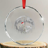 Funny Jersey Devil 67 Christmas Santa Hat Moon Night Stroll Crystal Glass Ornament - Wonder Print Shop