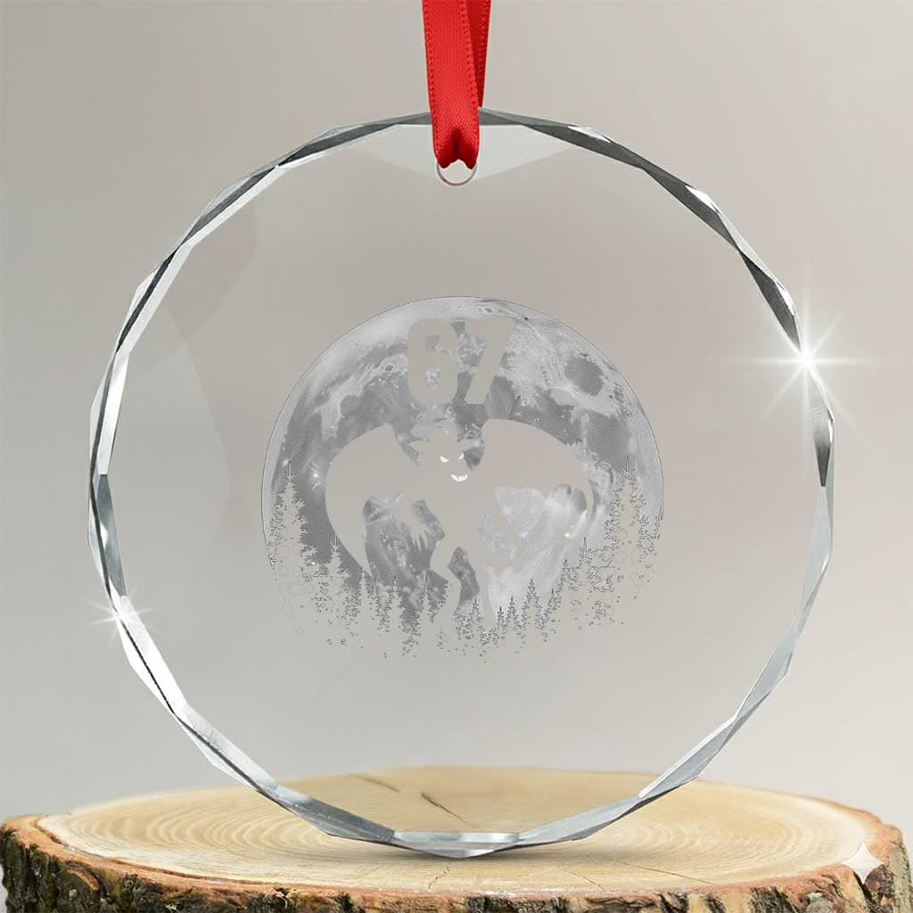 Funny Jersey Devil 67 Moon Night Stroll Crystal Glass Ornament - Wonder Print Shop