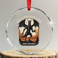 Funny Jersey Devil Loves Darts And Beer Crystal Glass Ornament Cryptid Lover Gift - Wonder Print Shop