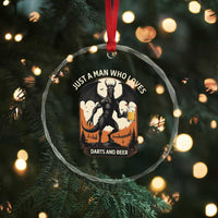 Funny Jersey Devil Loves Darts And Beer Crystal Glass Ornament Cryptid Lover Gift - Wonder Print Shop