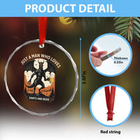 Funny Jersey Devil Loves Darts And Beer Crystal Glass Ornament Cryptid Lover Gift - Wonder Print Shop