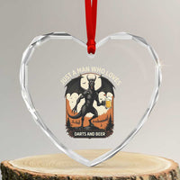 Funny Jersey Devil Loves Darts And Beer Heart Crystal Glass Ornament Cryptid Lover Gift - Wonder Print Shop