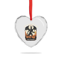 Funny Jersey Devil Loves Darts And Beer Heart Crystal Glass Ornament Cryptid Lover Gift - Wonder Print Shop