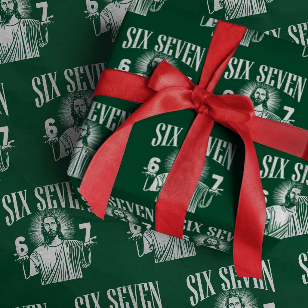 Funny Jesus 67 Wrapping Paper Roll God Six Seven Meme Religious Christian - Wonder Print Shop
