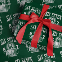 Funny Jesus 67 Wrapping Paper Roll God Six Seven Meme Religious Christian - Wonder Print Shop