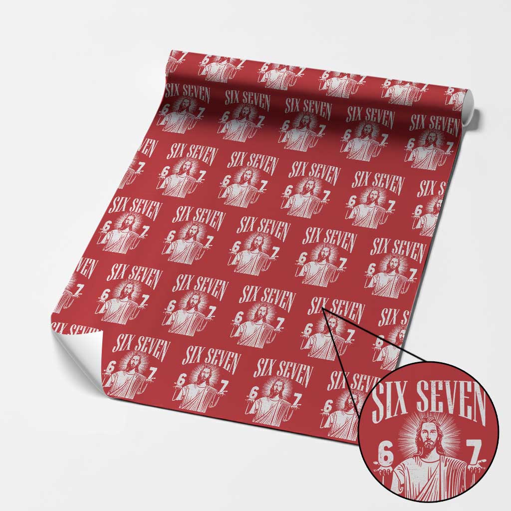 Funny Jesus 67 Wrapping Paper Roll God Six Seven Meme Religious Christian - Wonder Print Shop