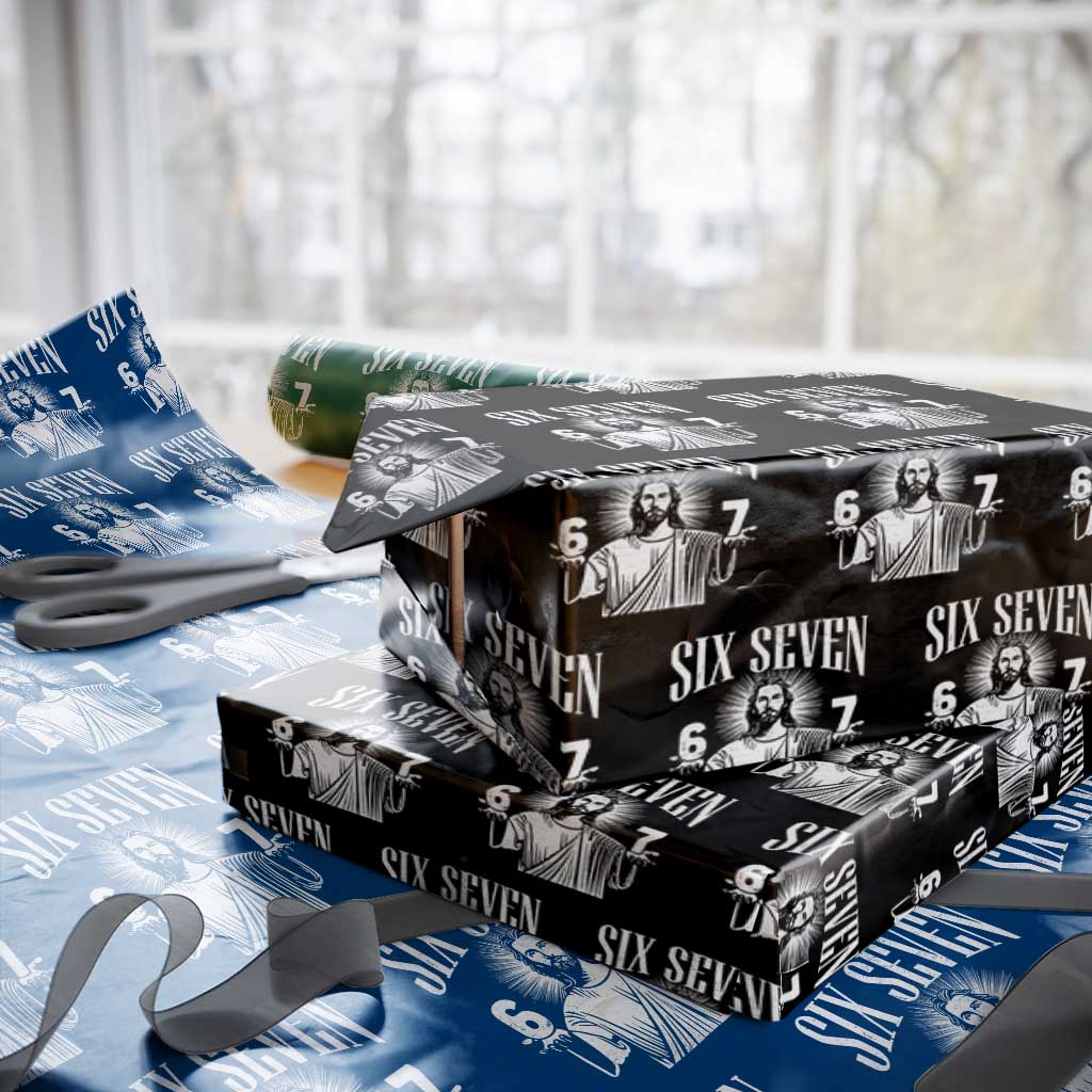 Funny Jesus 67 Wrapping Paper Roll God Six Seven Meme Religious Christian - Wonder Print Shop