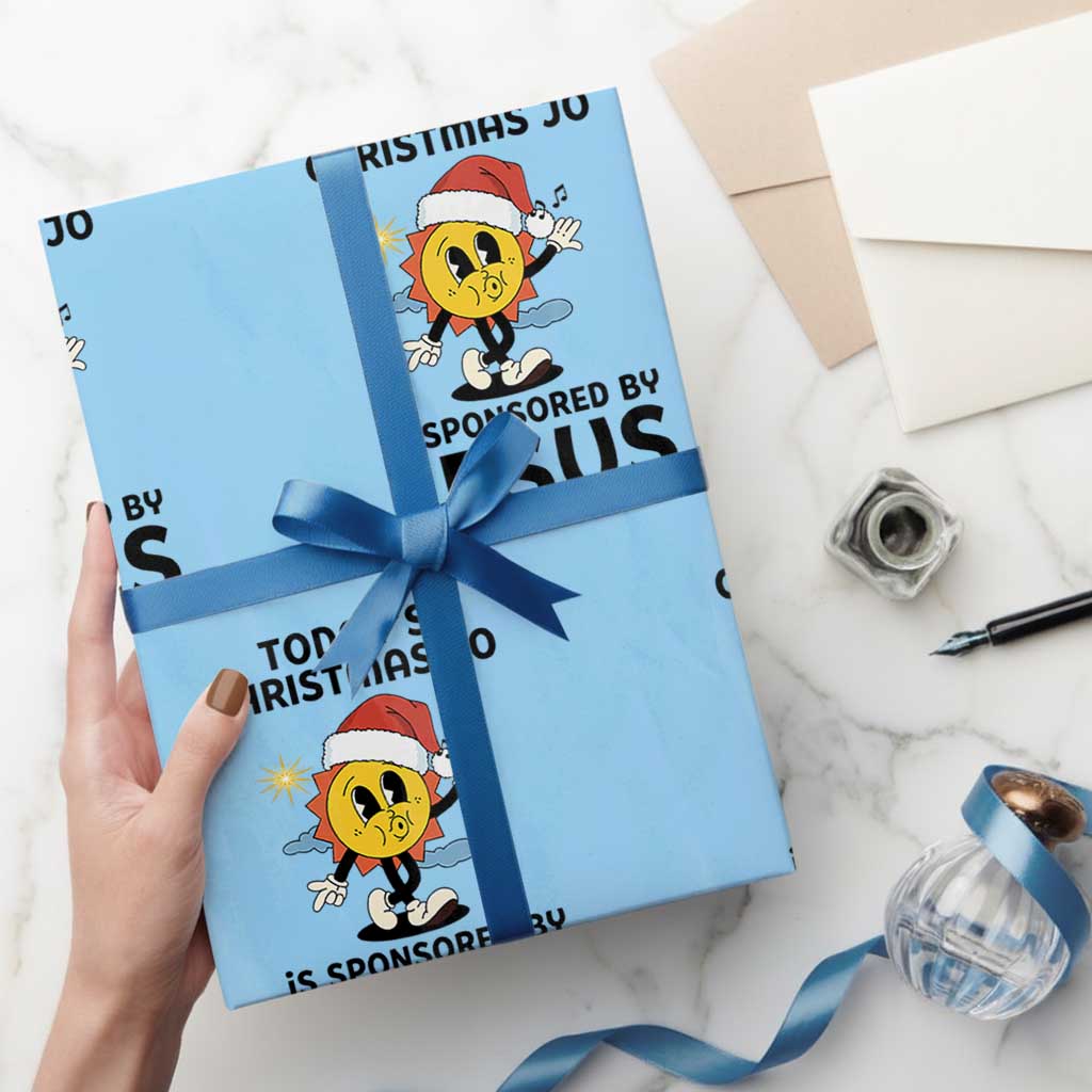 Funny Jesus Christian Christmas Wrapping Paper Roll Today Is Good Mood Is Sponsored By Jesus - Wonder Print Shop