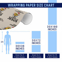 Funny Jesus Christian Christmas Wrapping Paper Roll Today Is Good Mood Is Sponsored By Jesus - Wonder Print Shop