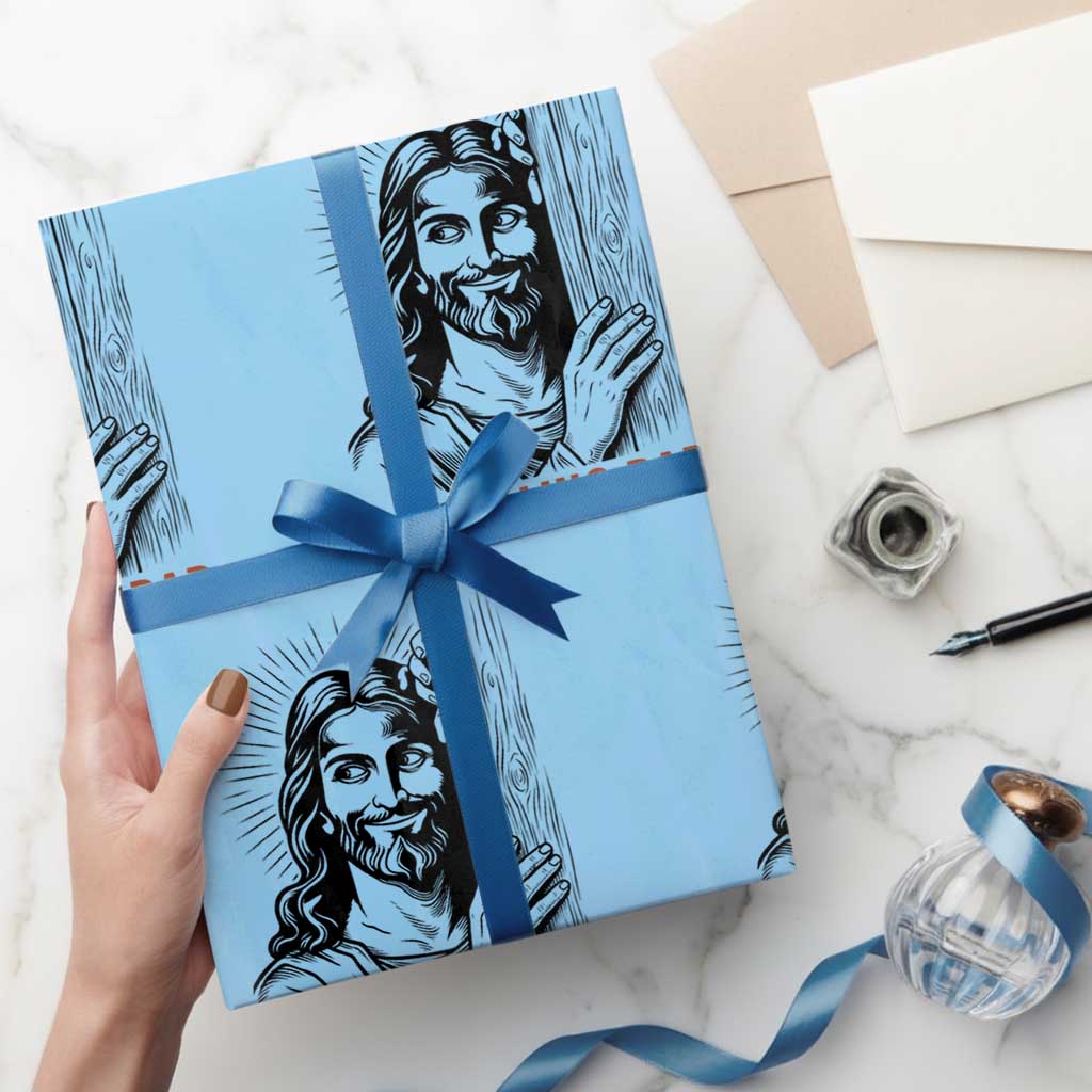 Funny Jesus Christian Meme Wrapping Paper Roll I Am Telling Dad