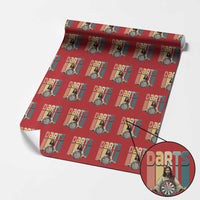 Funny Jesus Dart Player Sunset Retro Vintage Wrapping Paper Roll Christian Dartist Gift - Wonder Print Shop