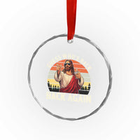 Funny Jesus Easter Crystal Glass Ornament Guess Who's Back? Back Again Easter